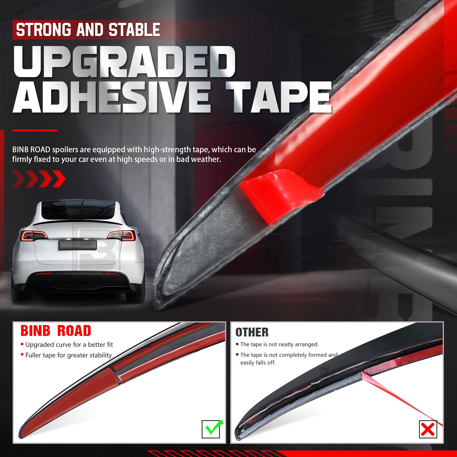 US Rear Spoiler Compatible with Tesla Model Y