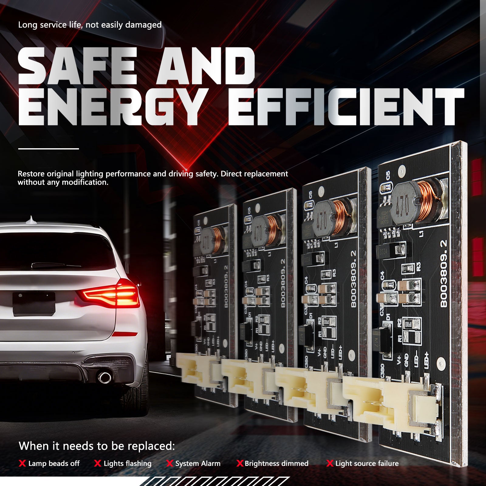 US B003809.2 LED Driver Tail Light Repair Board Chip