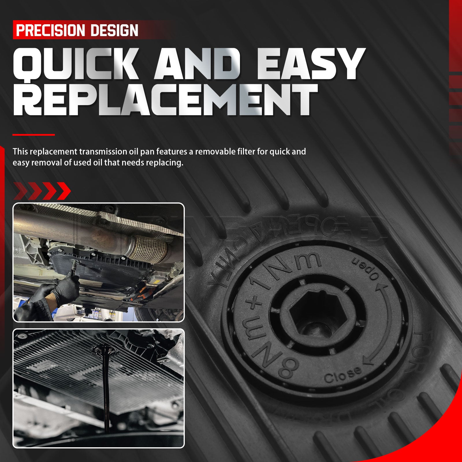 US 24118612901 24117624192 Transmission Oil Pan with Gasket Kit