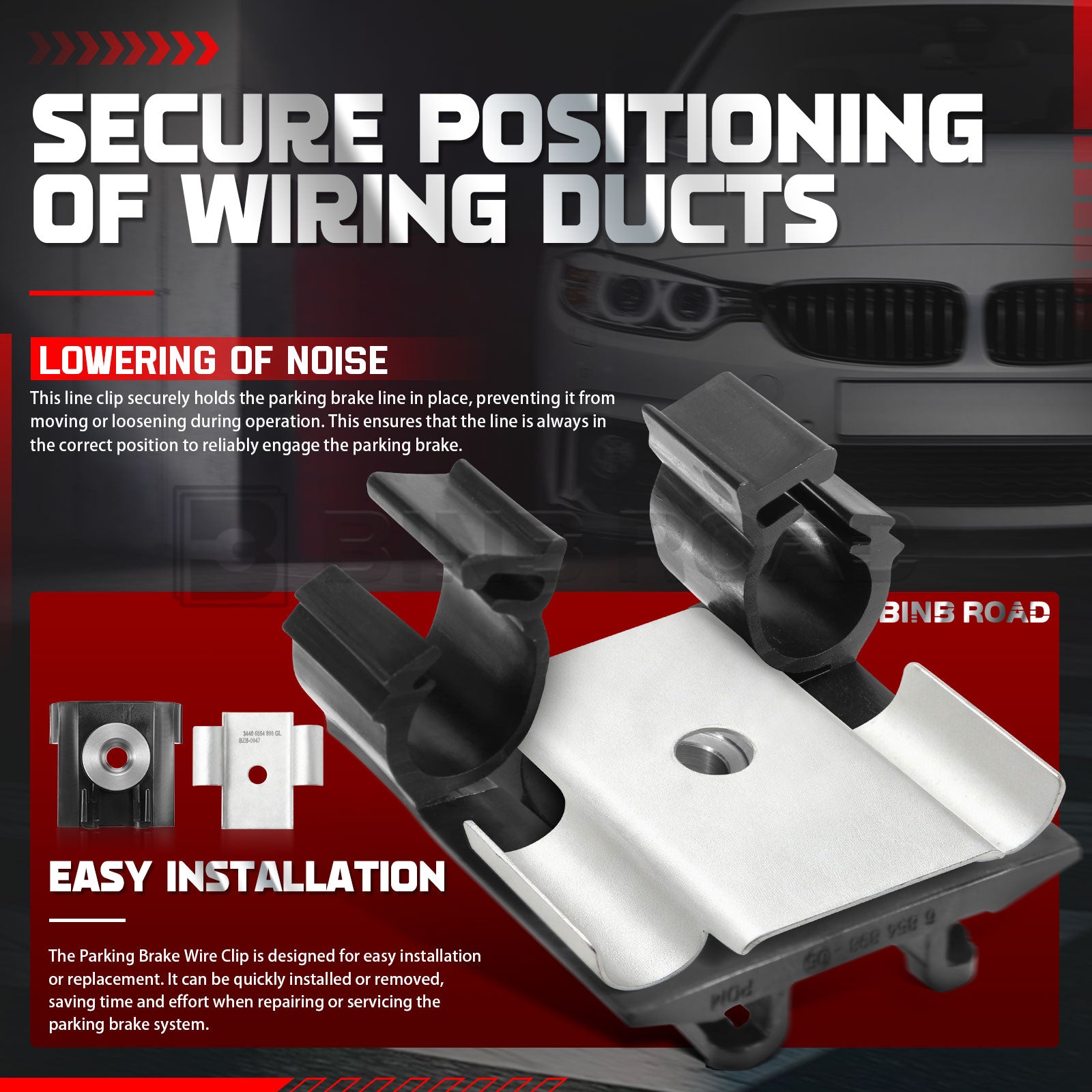 34406854898 Parking Brake Cable Clip Retainer