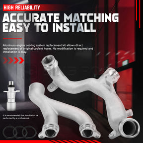 US 6Pcs Upgraded Coolant Water Pump Pipe System Kit