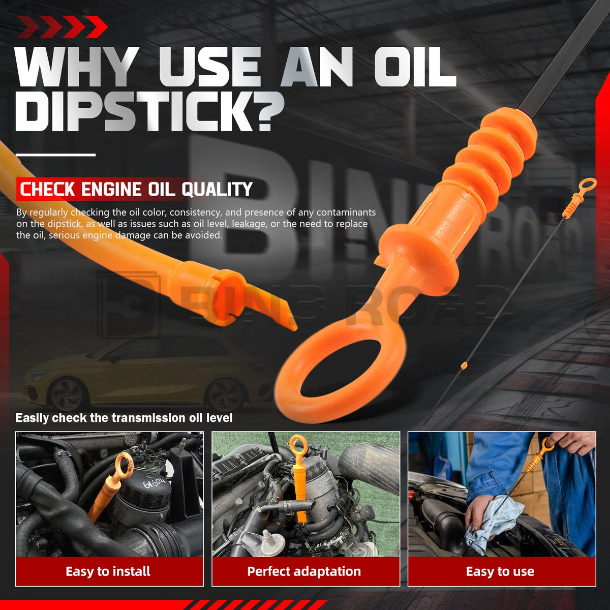 038103663 + 038115611B Engine Oil Fluid Dipstick and Oil Dipstick Funnel Tube