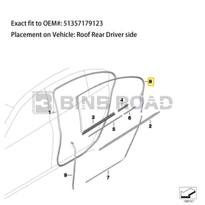 51357179123  Door Seam Door Rubber Seal Weather Stripping