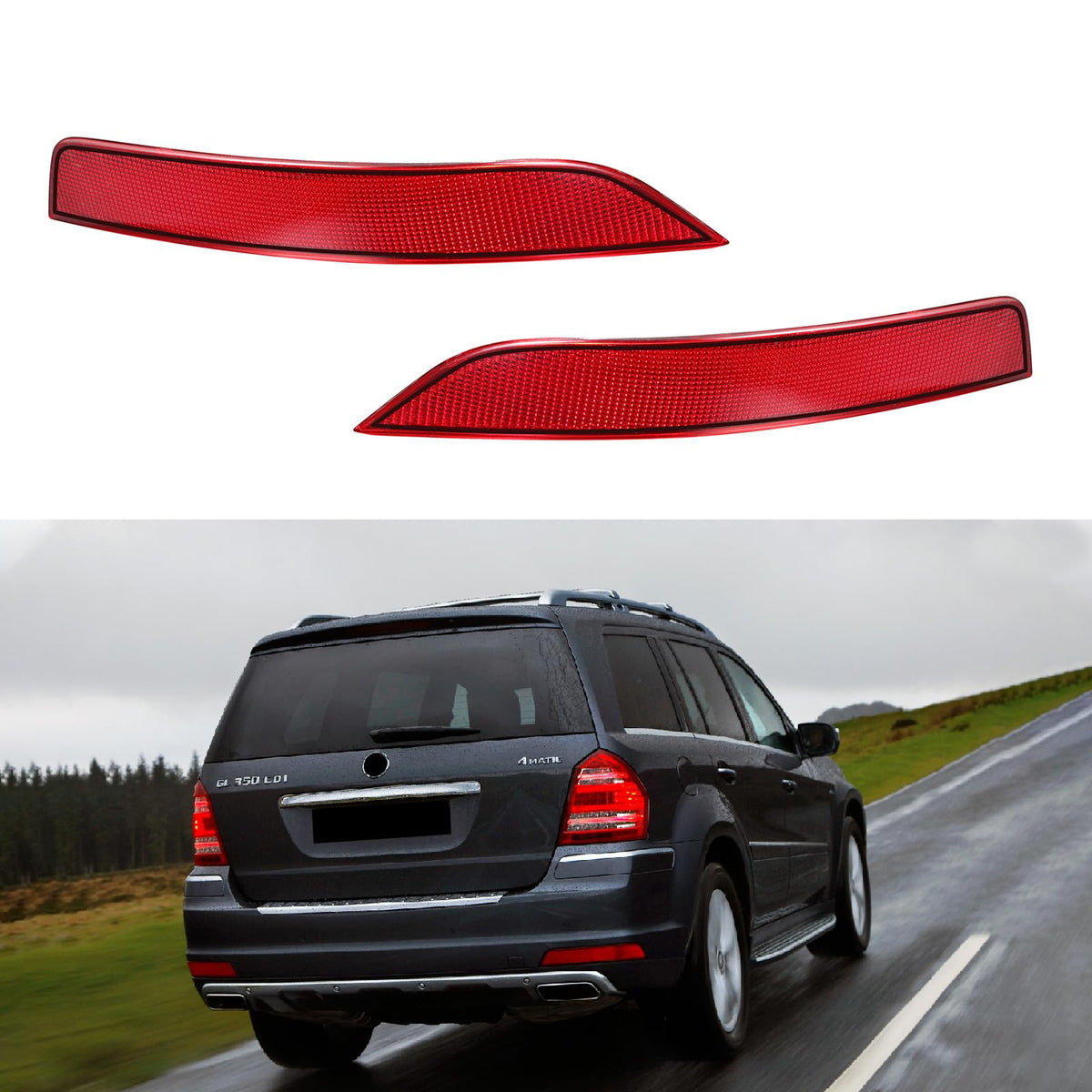 1648200974 + 1648201074 Rear Bumper Reflector