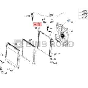 0995040002 2Pcs Radiator Mount Bracket