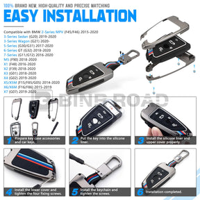 US Key Fob Cover Compatible with BMW 3 5 7 Series X1 X2 X3 X5 X6 X7
