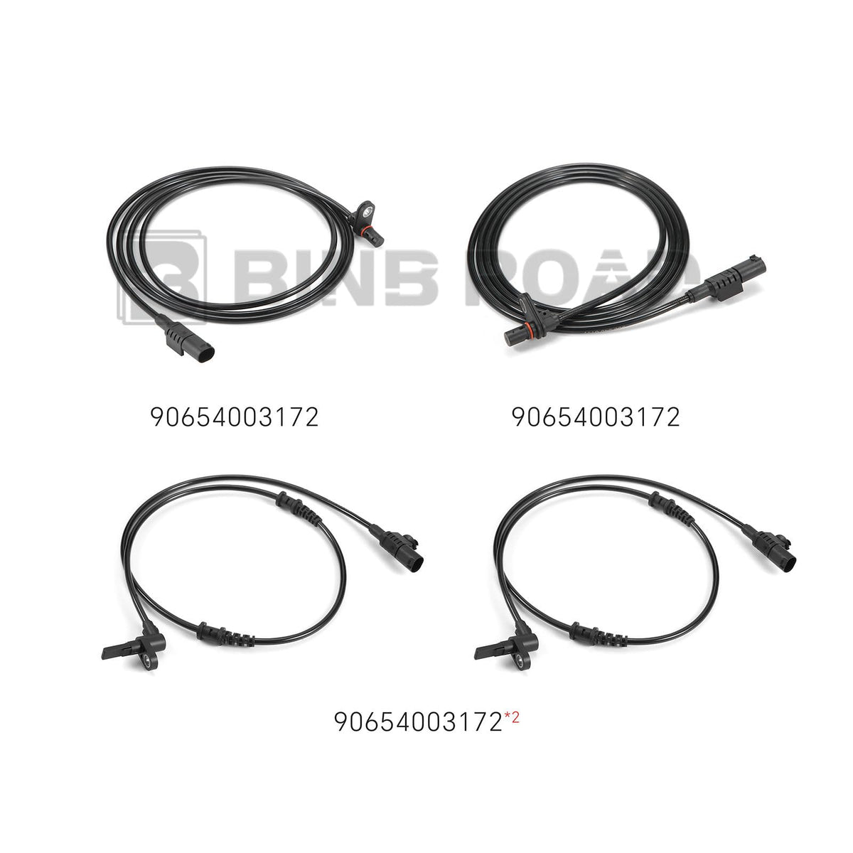 US B9065400317 + 9065400117 + 9065400217 Front Rear Left Right ABS Wheel Speed Sensor