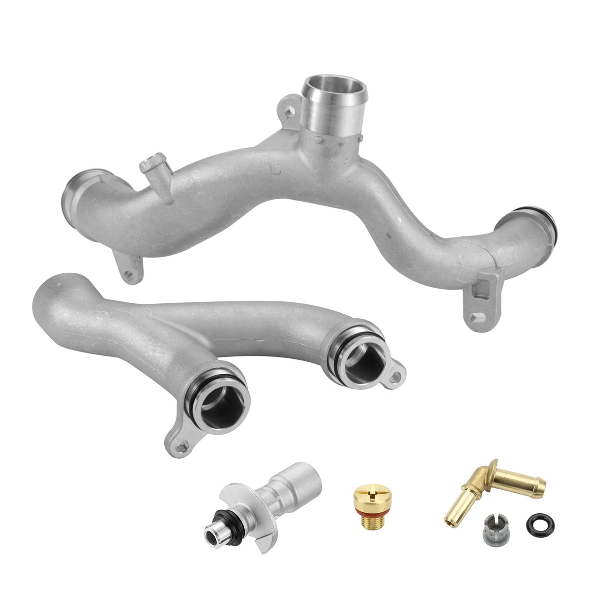 LR090630 + LR092992 5Pcs Aluminum Water Pump Coolant Pipe Kit