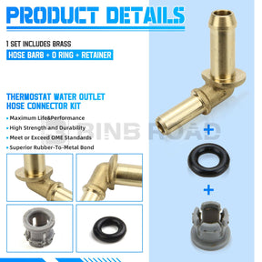 US 6Pcs Upgraded Coolant Water Pump Pipe System Kit