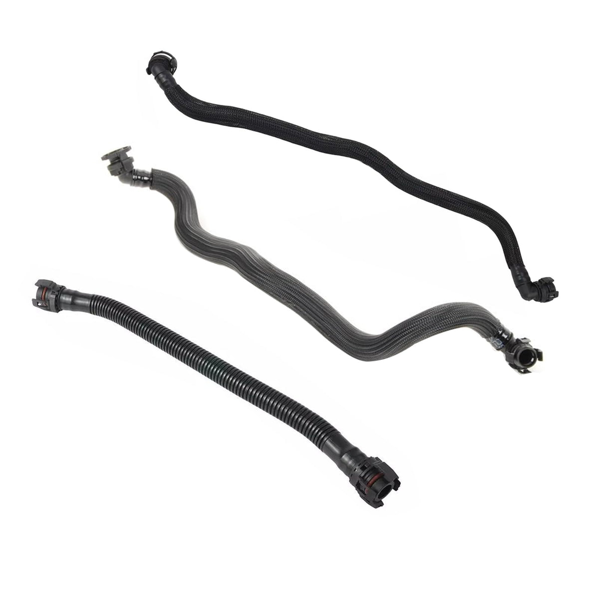 11157589989 + 11157589992 + 11157595188 Crankcase Breather Vent Pipe Hoses