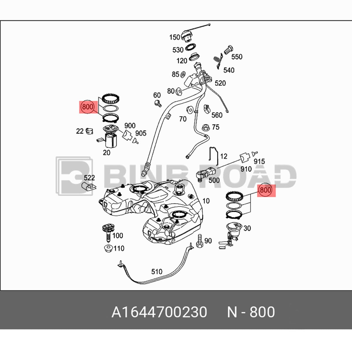 US 1644700230 Fuel Pump Lock Ring Kit
