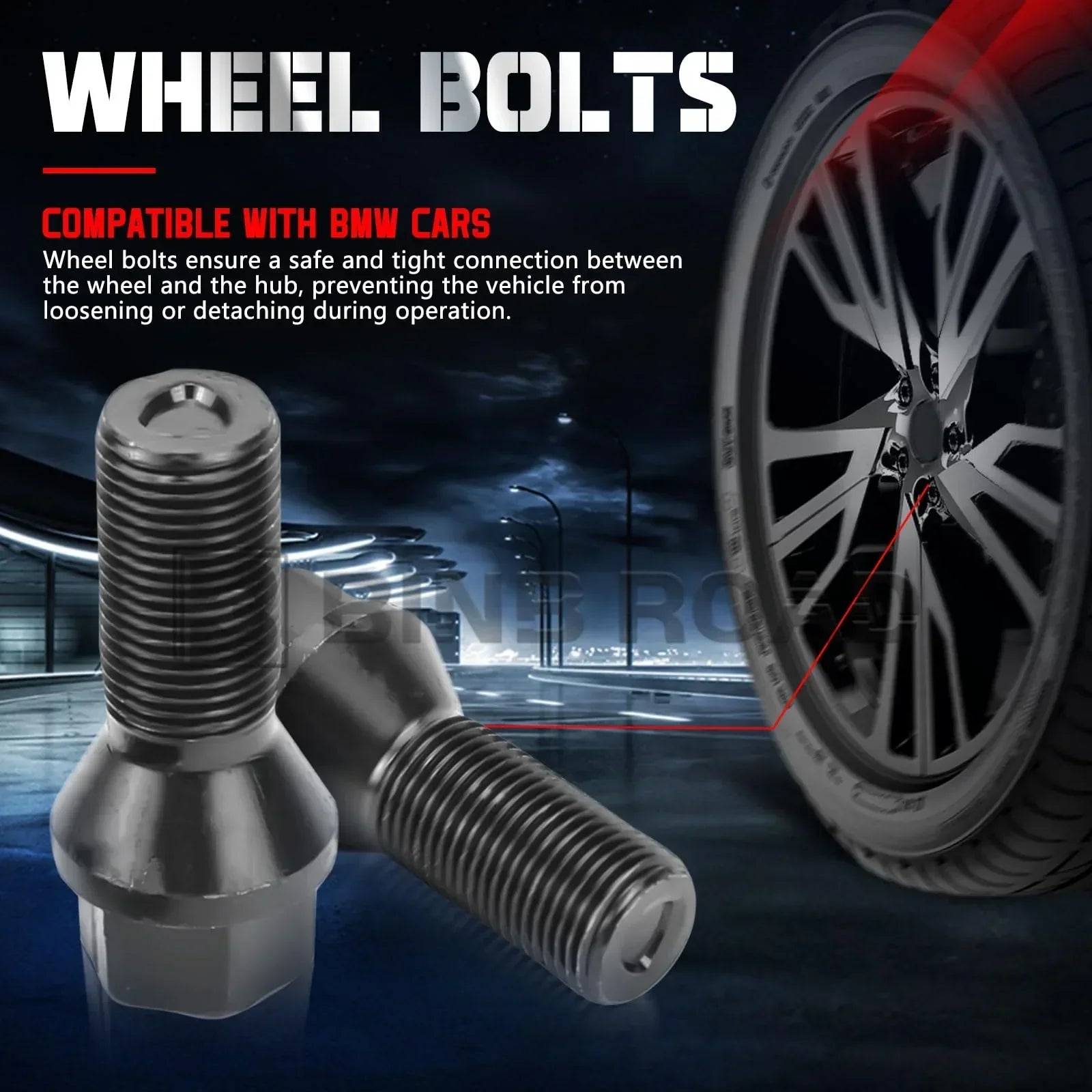 36136781150 Wheel Lug Bolt M12×1.5 Black