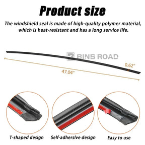 51317166841 + 51317027916 Front and Rear Upper Windshield Moulding Seal