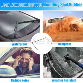 51317166841 + 51317027916 Front and Rear Upper Windshield Moulding Seal