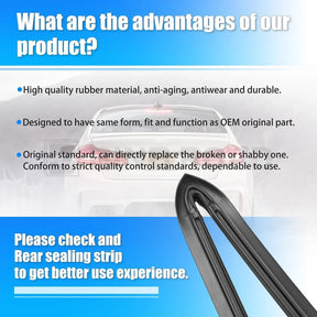 51317166841 + 51317027916 Front and Rear Upper Windshield Moulding Seal