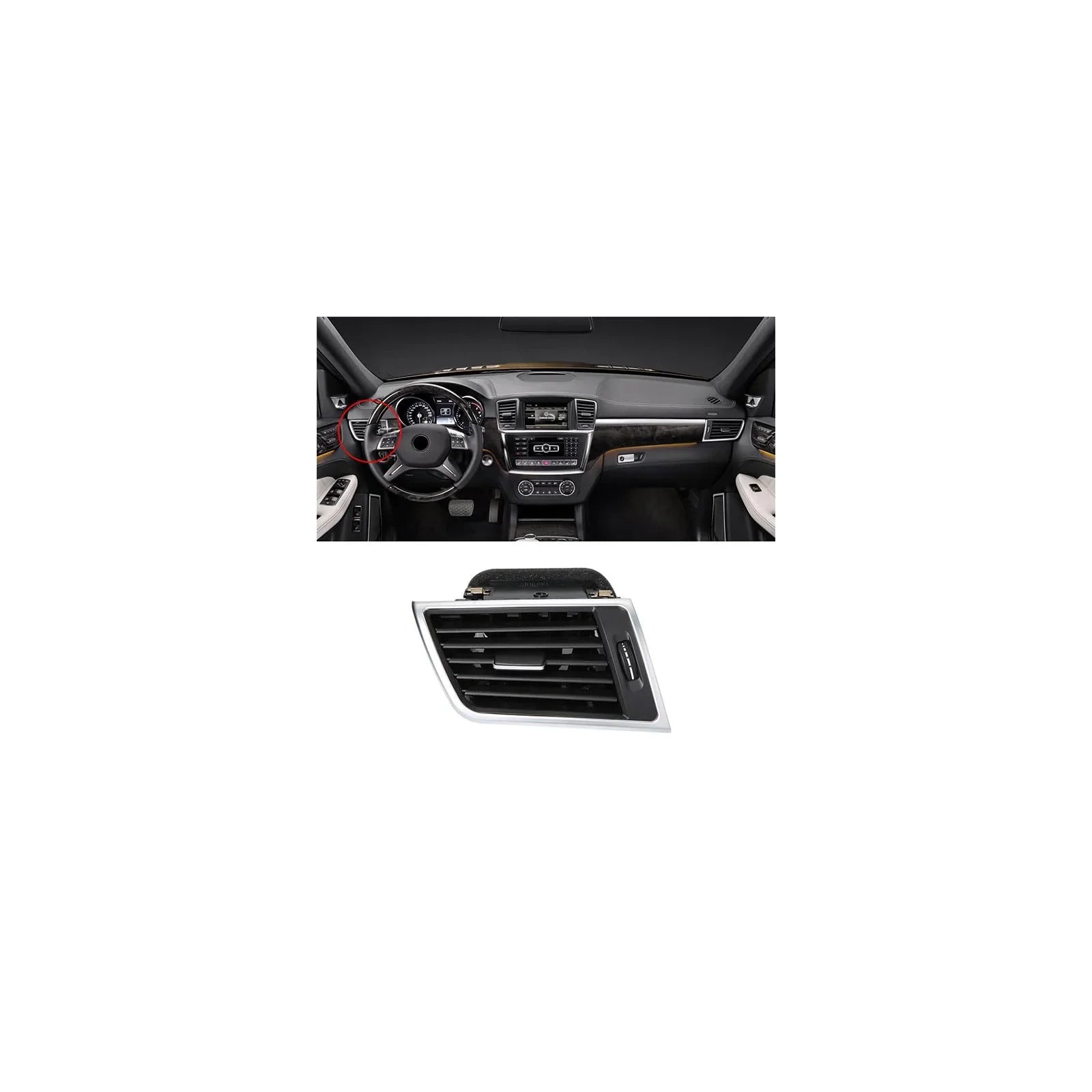 1668300254 Right Passenger Side Front Air Grille Center Dash AC Vent