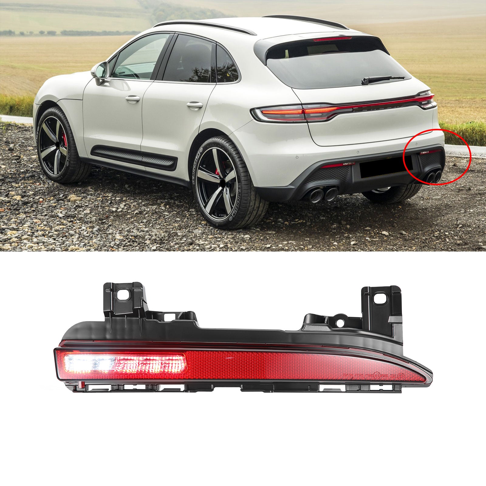 95B945701D + 95B945702D Left Right  Rear Bumper Reflector