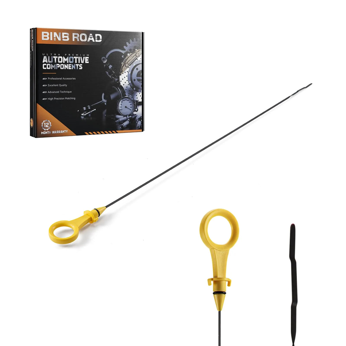 BINB ROAD Engine Oil Level Dipstick Compatible with Audi A3 A4 A5 A6 Q3 Q5 VW Golf GTI Golf R Jetta GLI Passat Tiguan Porsche Macan 2.0T EA888 2012-2024 (Replaces 06K115611E)