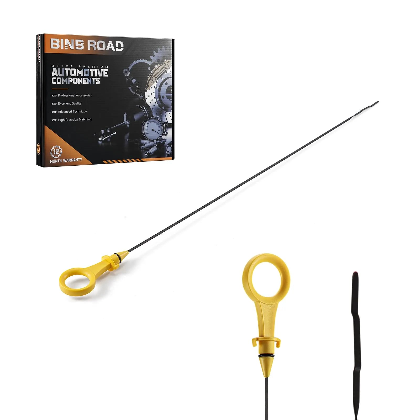 BINB ROAD Engine Oil Level Dipstick Compatible with Audi A3 A4 A5 A6 Q3 Q5 VW Golf GTI Golf R Jetta GLI Passat Tiguan Porsche Macan 2.0T EA888 2012-2024 (Replaces 06K115611E)