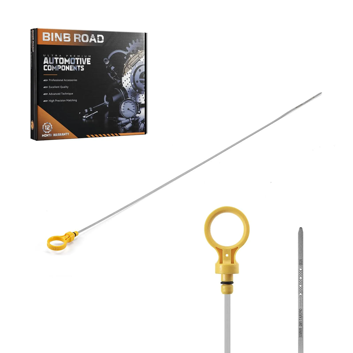 BINB ROAD Engine Oil Level Dipstick Compatible with Chevy GMC C2500 C3500 K2500 K3500 Suburban 7.4L 1996-2000 (Replaces 12557083)