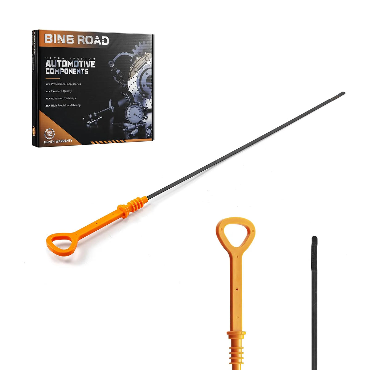 BINB ROAD Engine Oil Level Dipstick Compatible with VW Jetta Golf Passat Cabrio Corrado Scirocco 1.8L 2.0L L4 1983-2002 (Replaces 027115611C)