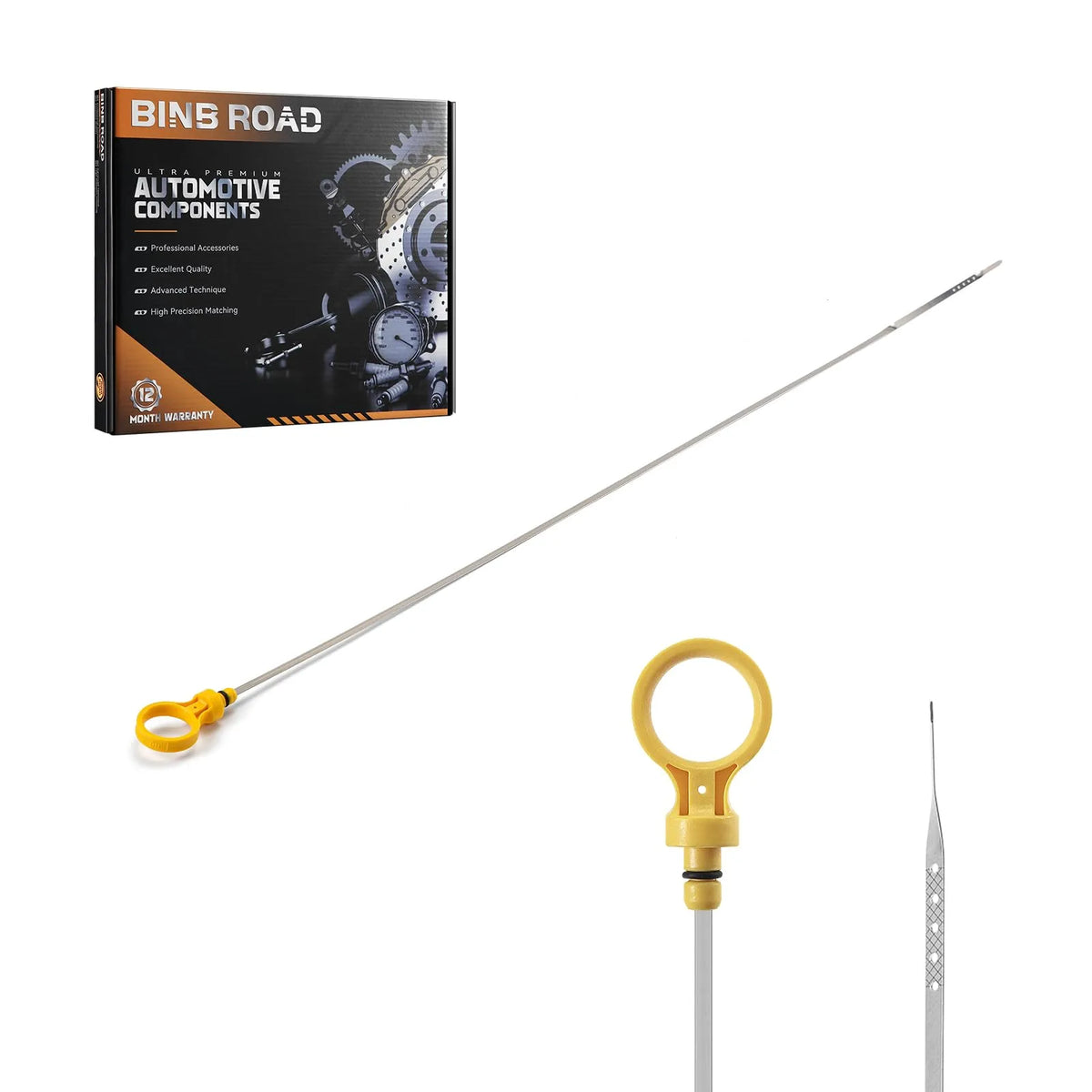 BINB ROAD Engine Oil Level Dipstick Compatible with GM Chevy GMC C/K1500 2500 3500 Tahoe Suburban Escalade 5.7L 1995-2000 (Replaces 10190942  )