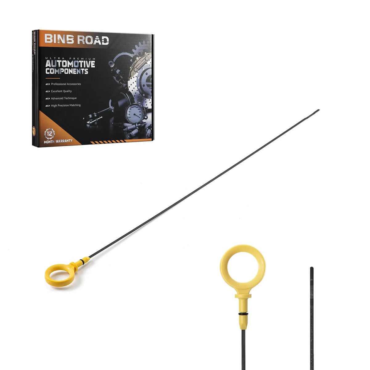 BINB ROAD Engine Oil Level Dipstick Compatible with Audi Q7 VW Touareg 3.6L V6 Gasoline 2007-2010 (Replaces 03H115607B)