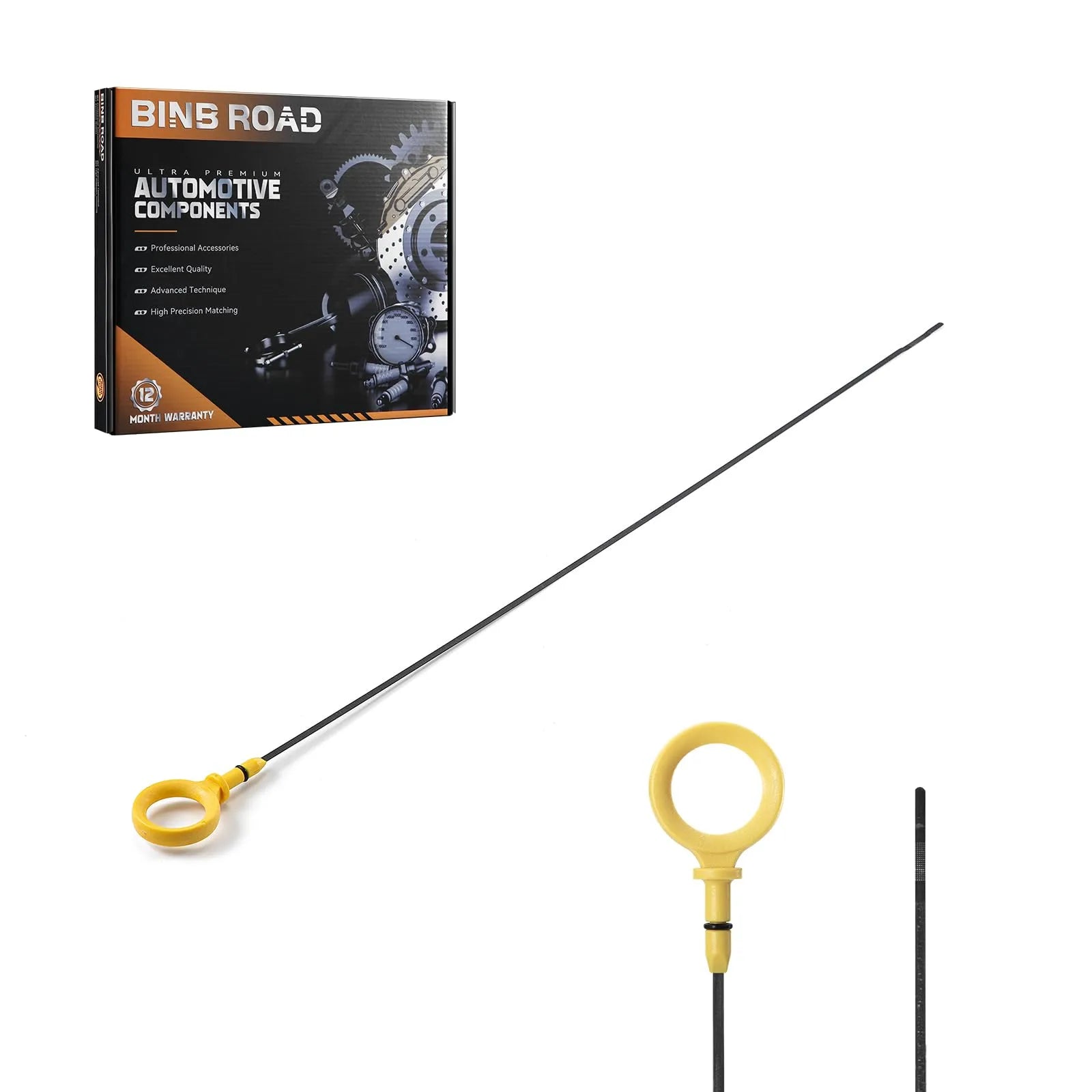 BINB ROAD Engine Oil Level Dipstick Compatible with Audi Q7 VW Touareg 3.6L V6 Gasoline 2007-2010 (Replaces 03H115607B)