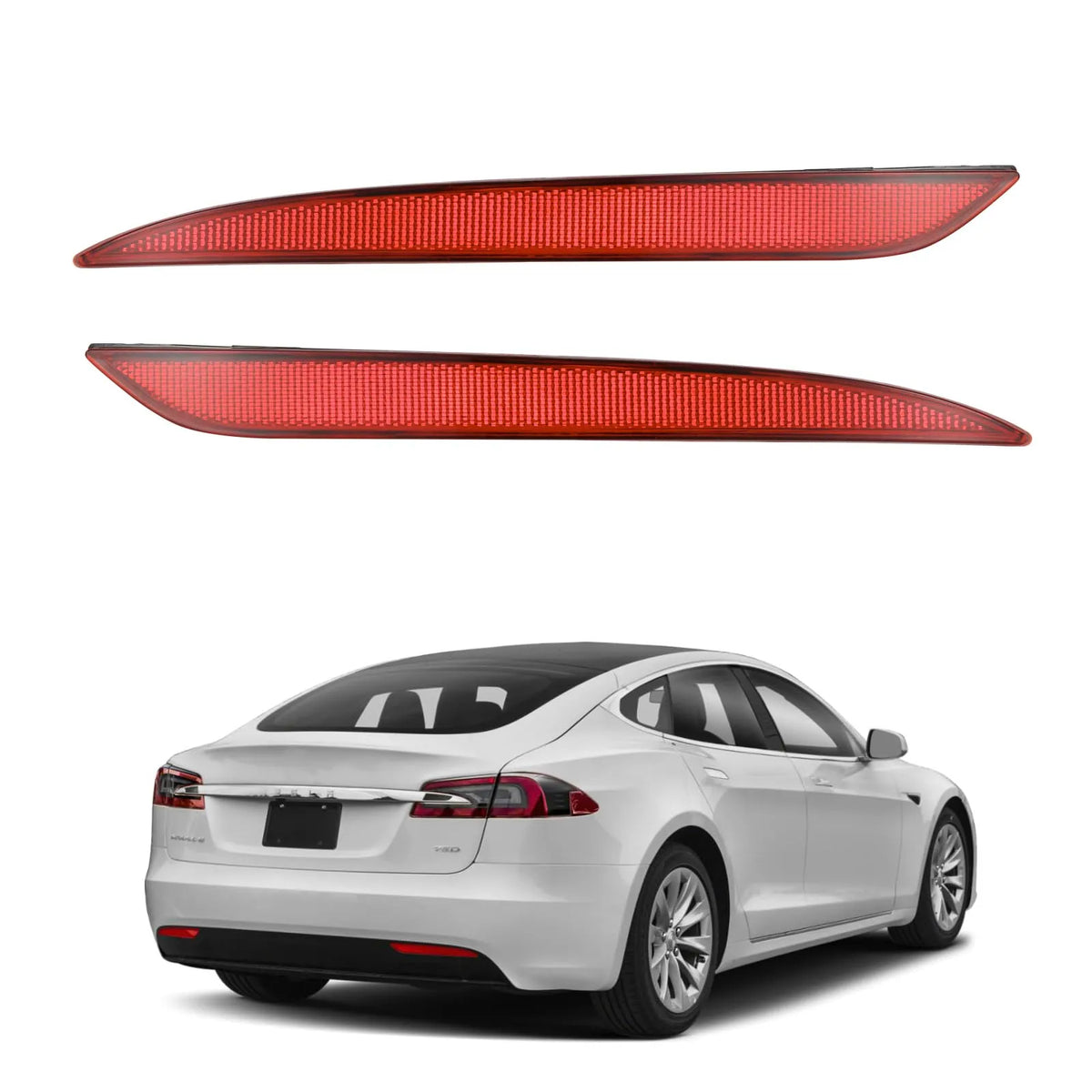 US 1077406-00-F + 1077407-00-F Rear Bumper Reflector