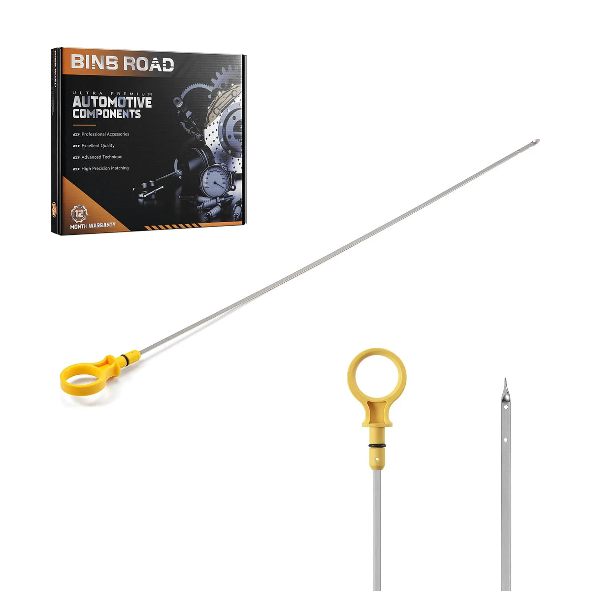 BINB ROAD Engine Oil Level Dipstick Compatible with Mazda 2 Sport Touring 1.5L L4 - Gas 2011-2014 (Replaces ZJ01-10-450 ZJ0110450)