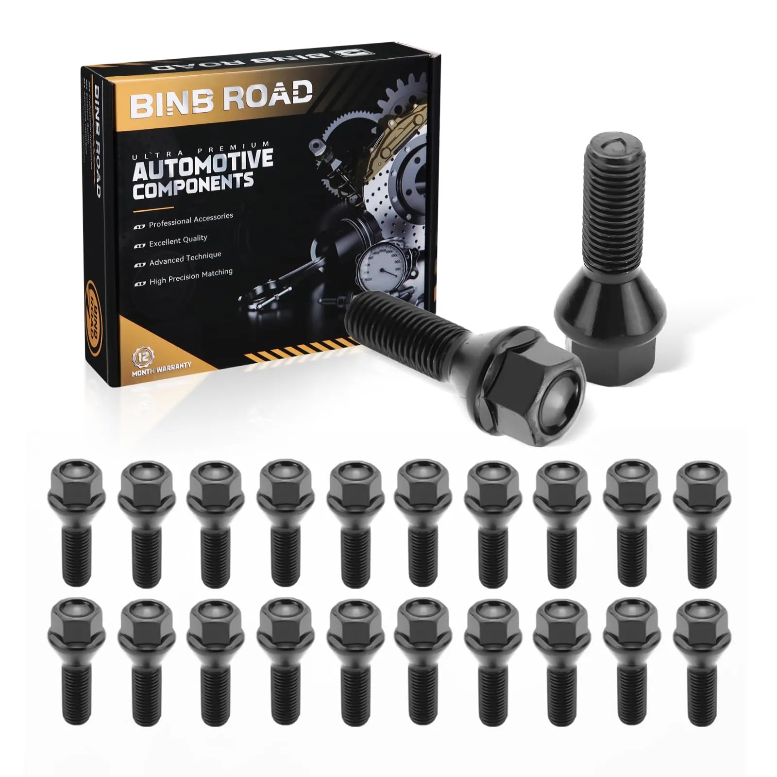 36136781150 Radmutternschraube M12×1,5 Schwarz