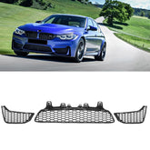 3Pcs 51118054301 + 51118054302 + 51118054294 Front Bumper Air Intake Open Mesh Grille