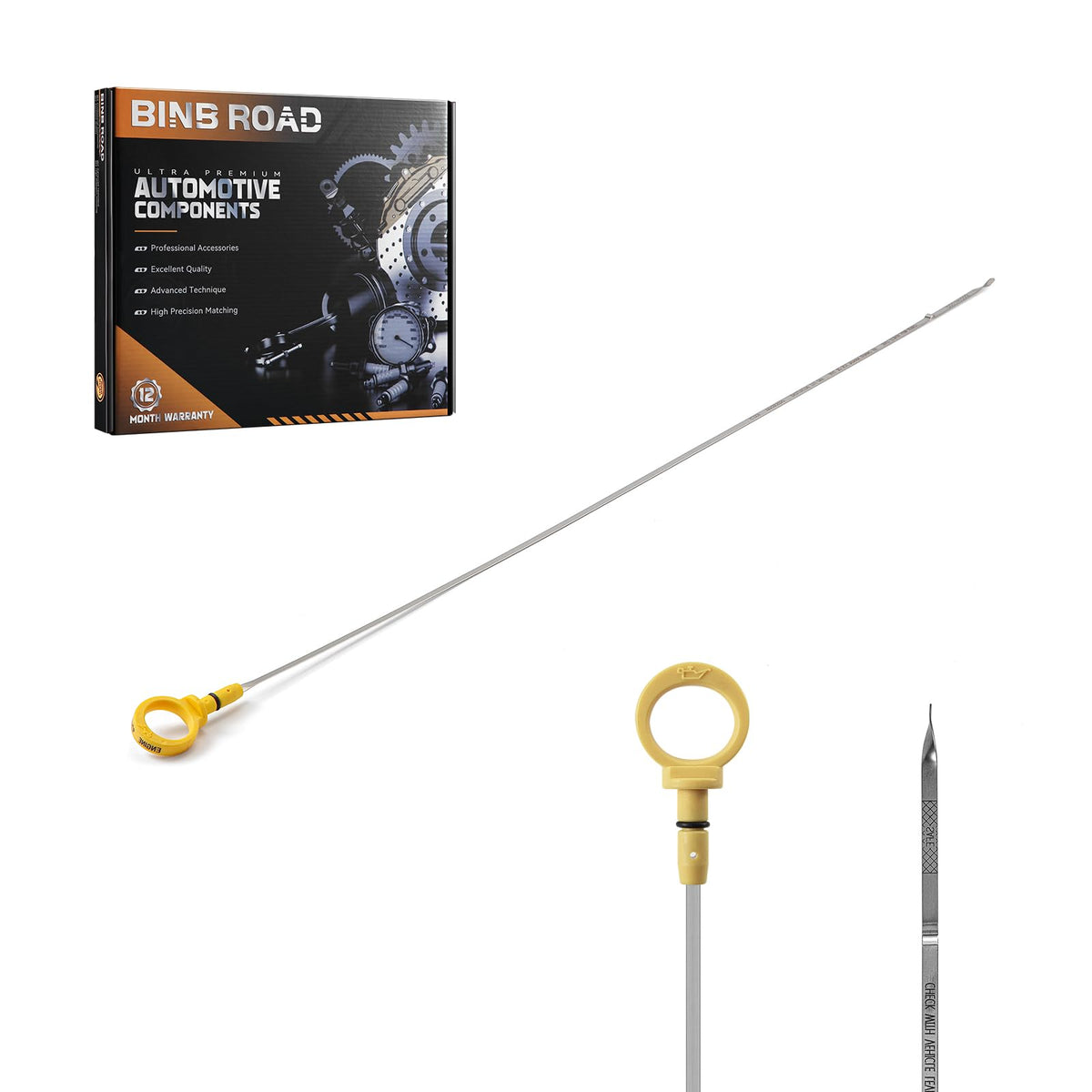 BINB ROAD Engine Oil Level Dipstick Compatible with Chrysler Pacifica Town & Country Dodge Grand Caravan Nitro 4.0L V6 (Replaces 4593604AA )