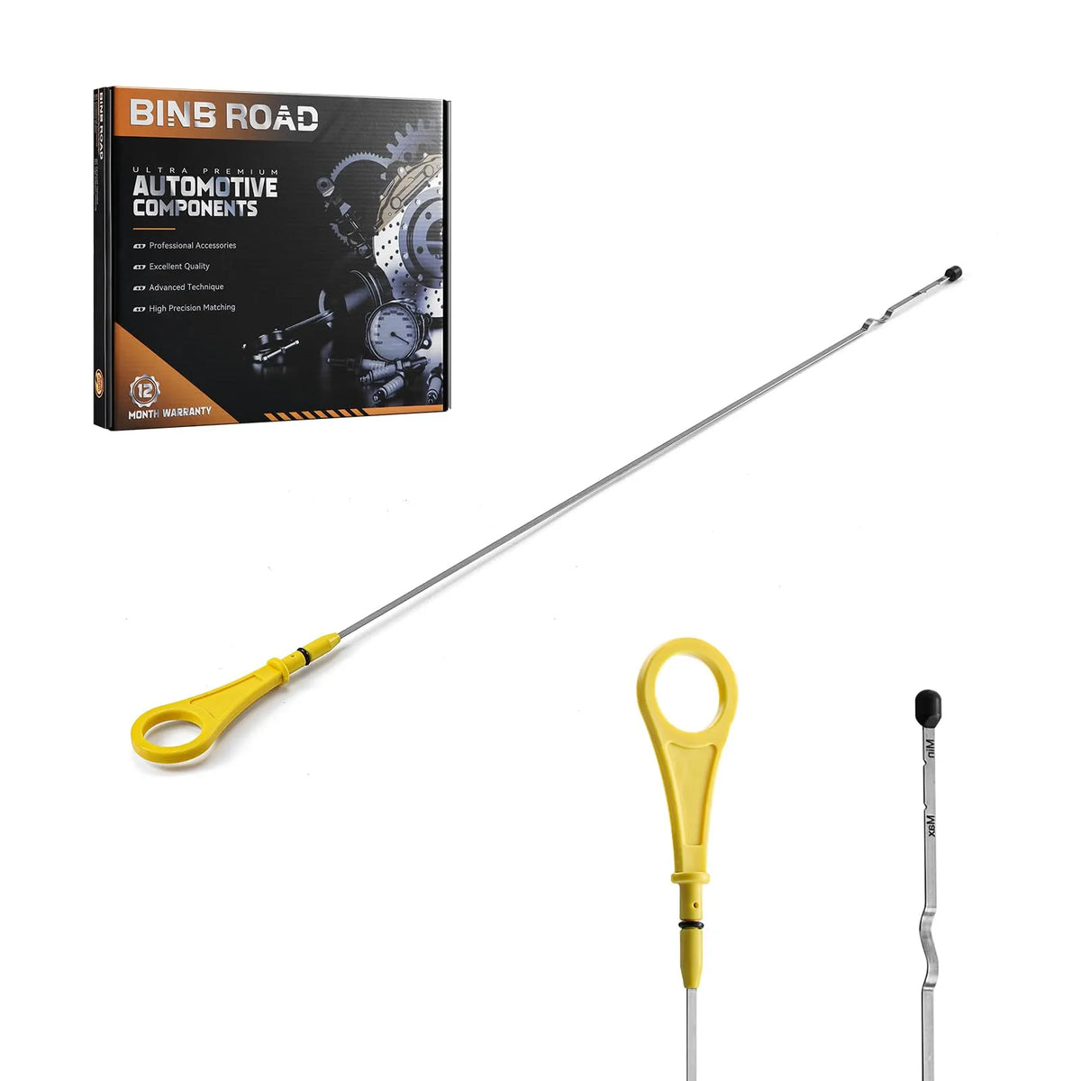 BINB ROAD Engine Oil Level Dipstick Compatible with Ford Focus Mk3 Fiesta Mk6 Transit Connect C-Max (Replaces BM5G6750BB)