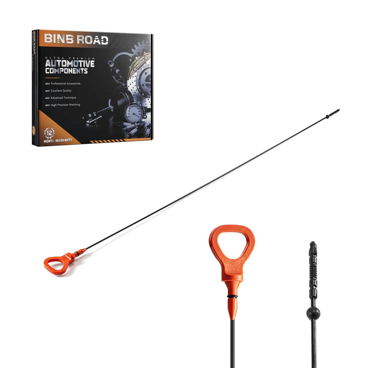 BINB ROAD Engine Oil Level Dipstick Compatible with Audi A4 A6 Quattro B6 B7 C5 3.0L V6 2002-2006 (Replaces 06C115611K)