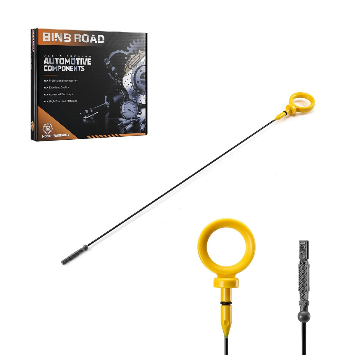 BINB ROAD Engine Oil Level Dipstick Compatible with Audi A4 A5 A6 A7 A8 Q5 Q7 S4 S5 SQ5 3.0T 3.2L (Replaces 06E115611H)