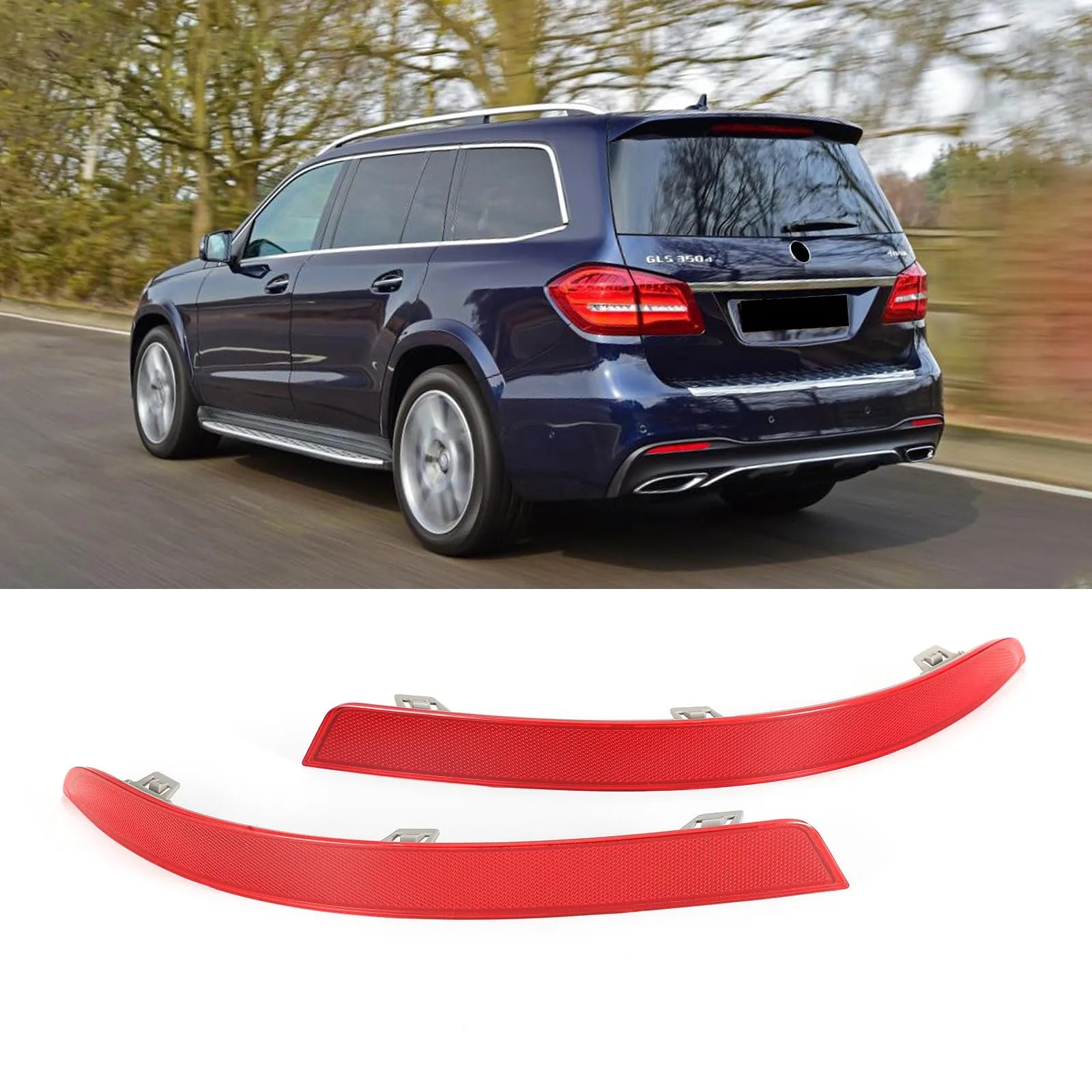 US 1668200374 + 1668200474 Rear Bumper Reflector