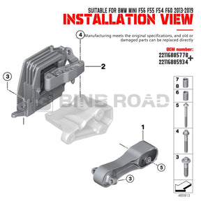 22116885778 + 22116885934 + 22316853449 Engine Mount Kit