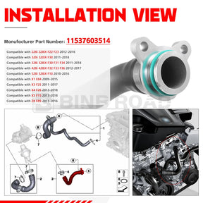 11537603514 Radiator Coolant Hose Water Hose