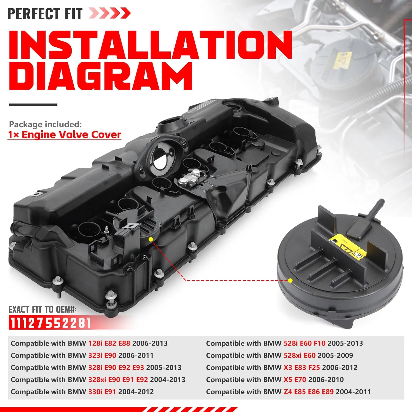 11127552281 Engine Valve Cover
