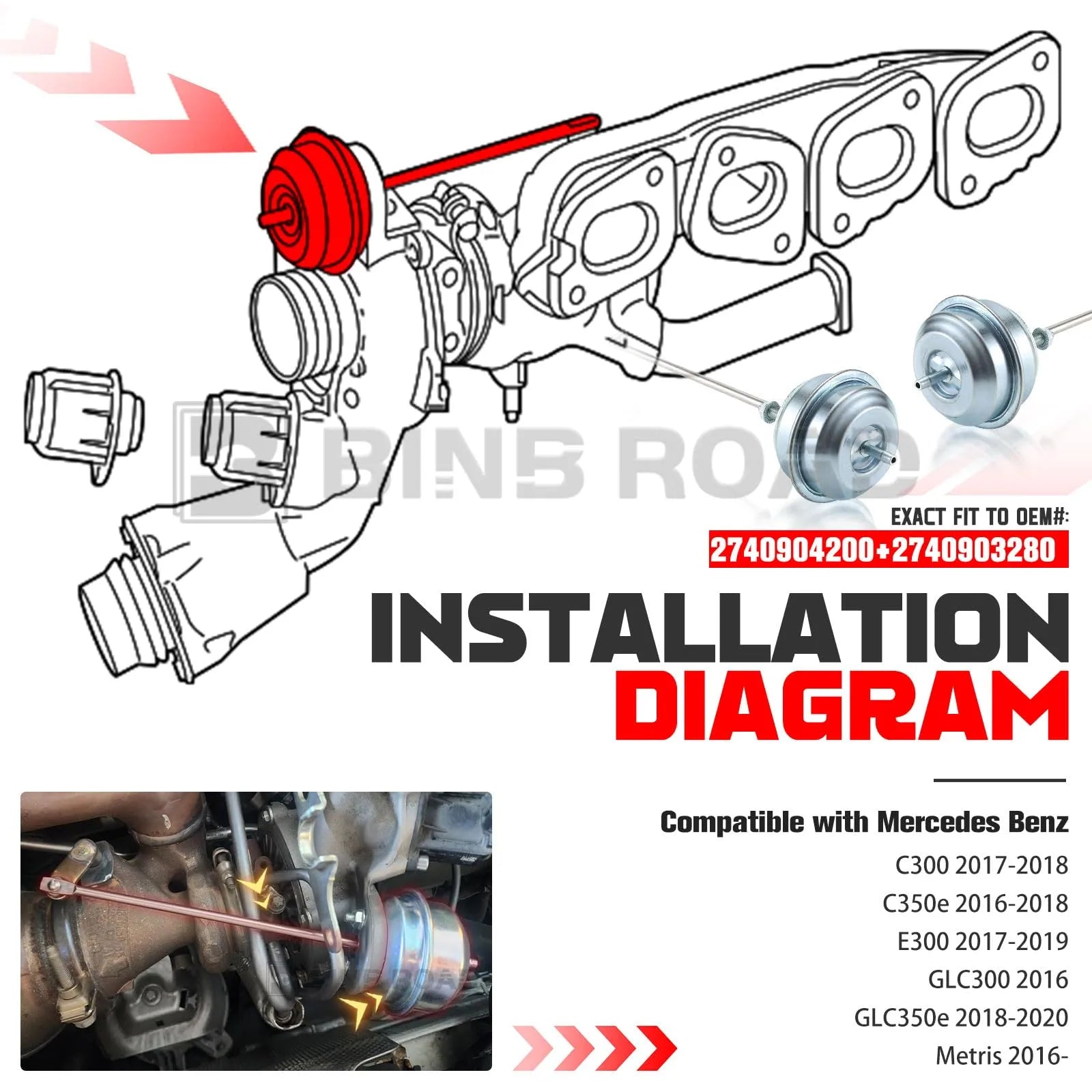 US 2740903580 + 2740903280 Turbo Wastegate Actuator