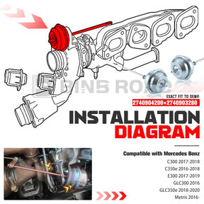 US 2740903580 + 2740903280 Turbo Wastegate Actuator
