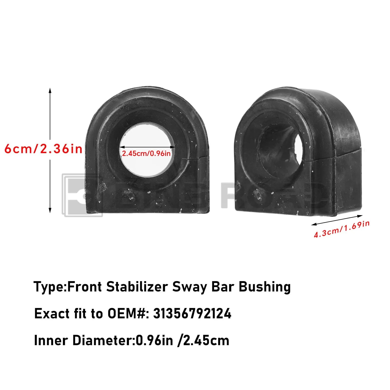 31356792124 Front Stabilizer Sway Bar Anti Roll Bushing