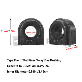 31356792124 Front Stabilizer Sway Bar Anti Roll Bushing