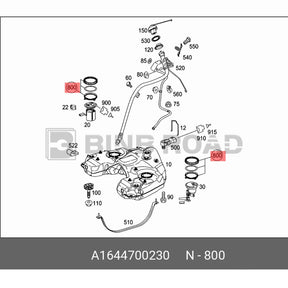 1644700230 Kraftstoffpumpen-Sicherungsring-Set