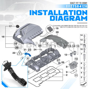 US 11127584128 Crankcase Vent Hoses