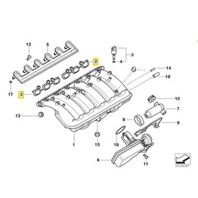 11611436631 Ansaugkrümmerdichtung für Motor, 2 Stück