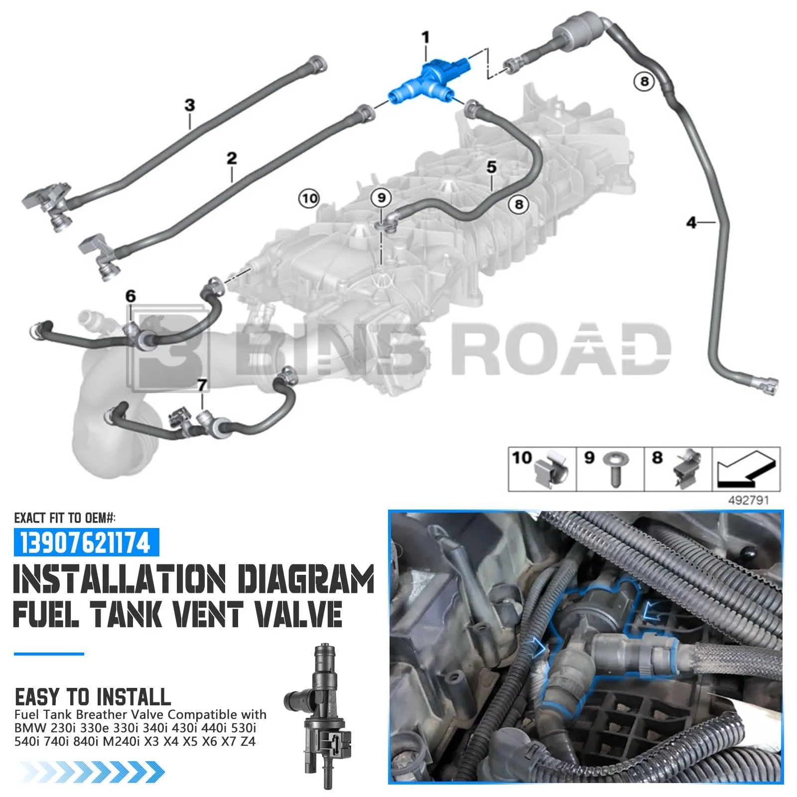 13907643106 Fuel Tank Breather Valve