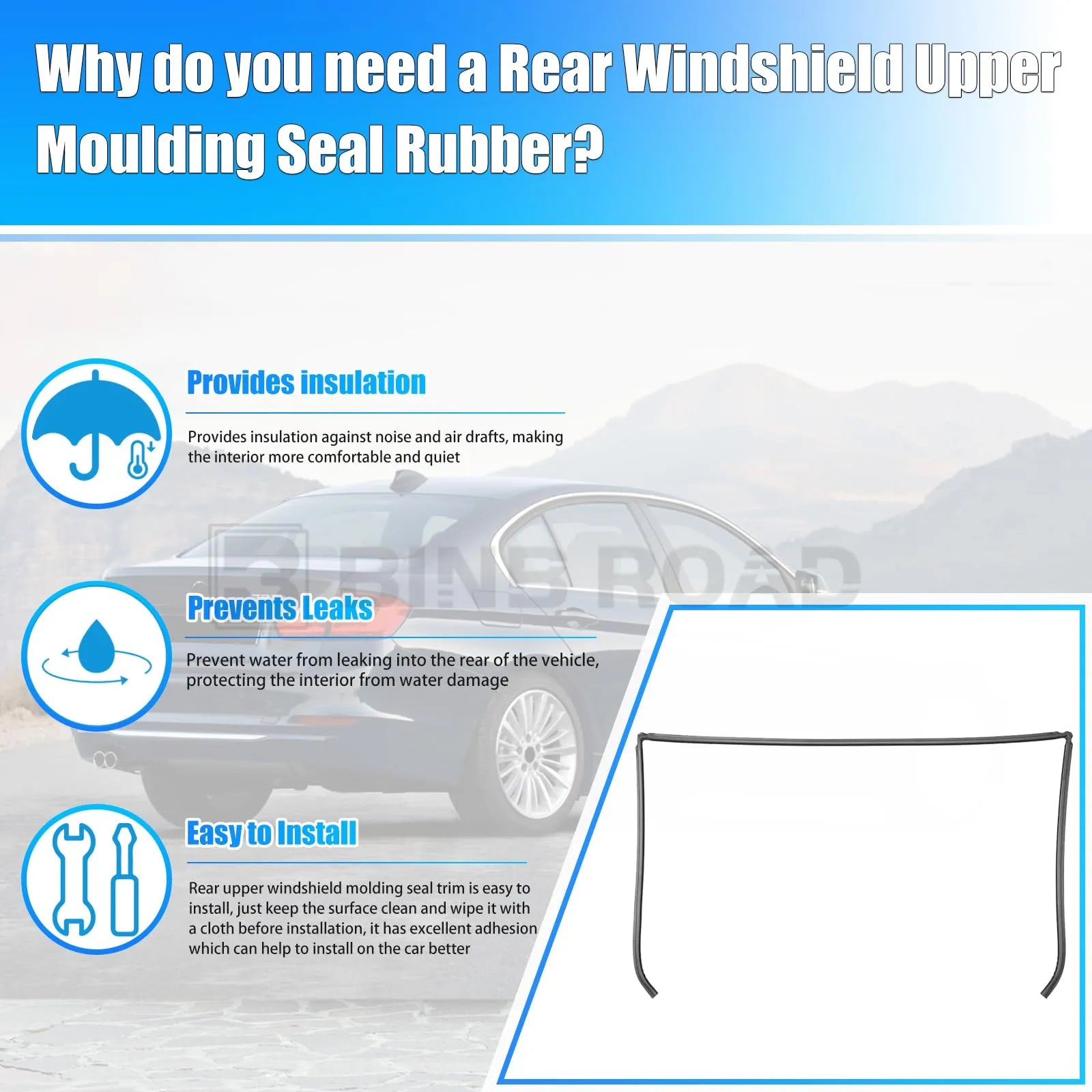 51317150646 Front Upper Windshield Moulding Seal