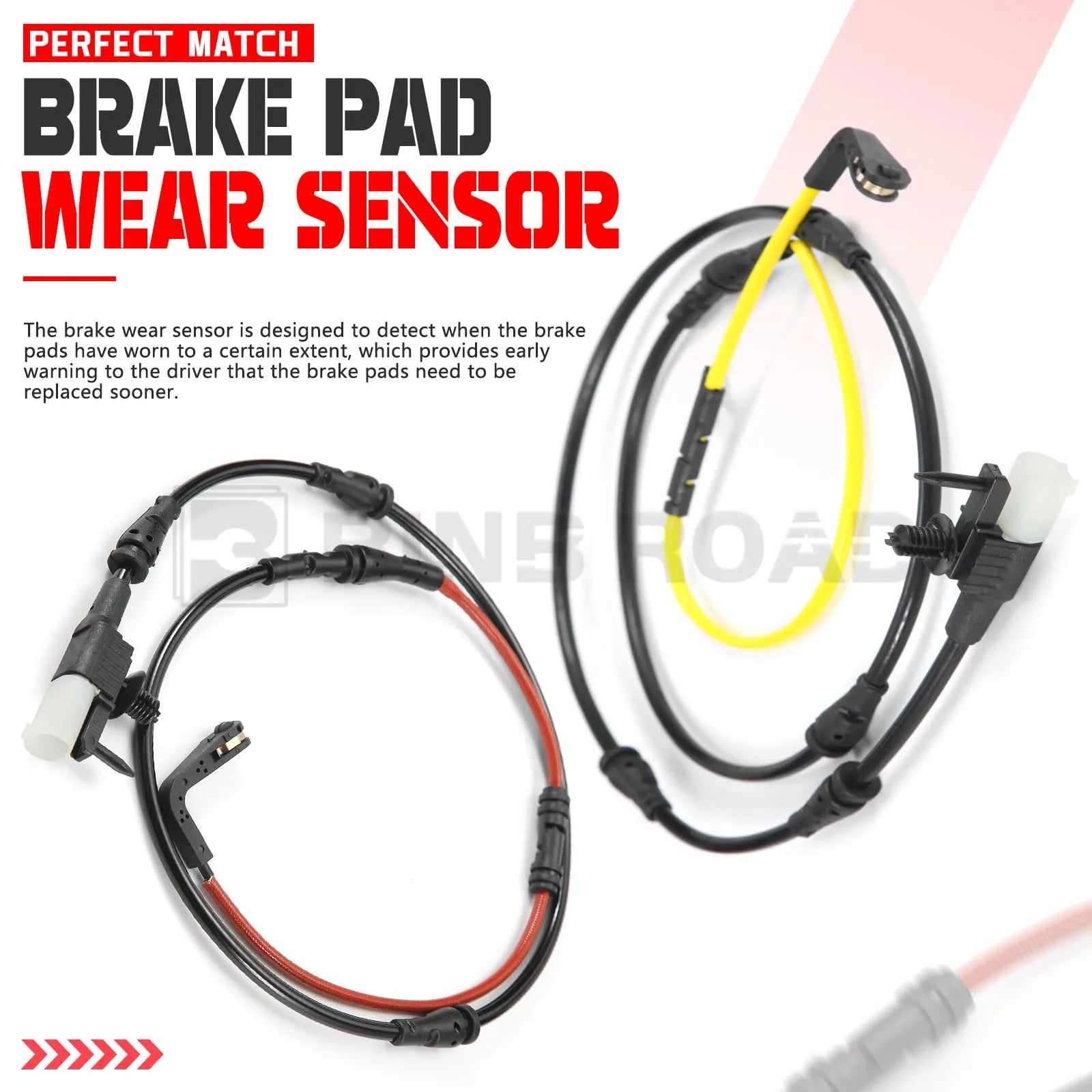 LR045959 + LR033295 Front and Rear Brake Pad Wear Sensor